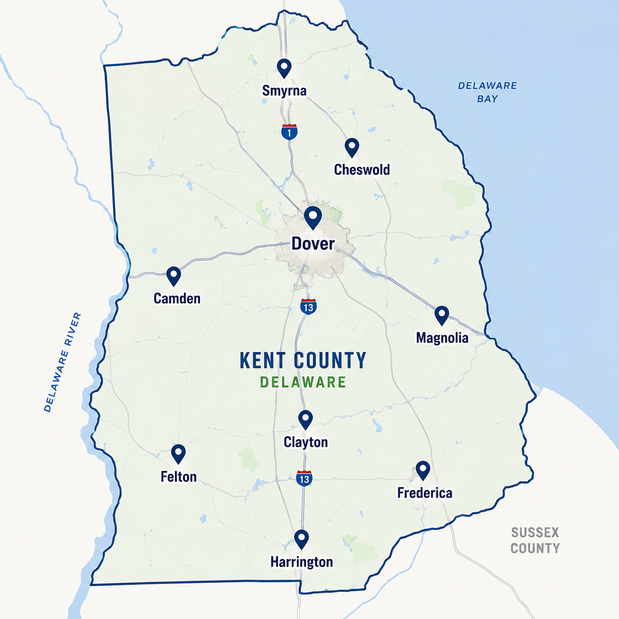 Emergency house lockout service area in Kent County Delaware