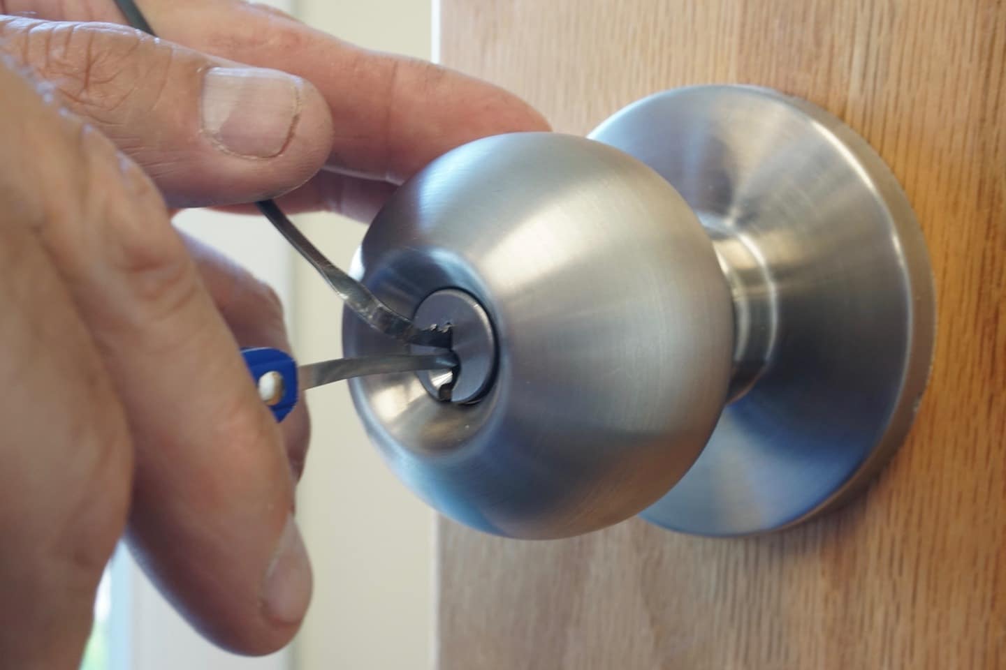 1st Capital Locksmith technician unlocking a home in Kent County, Delaware