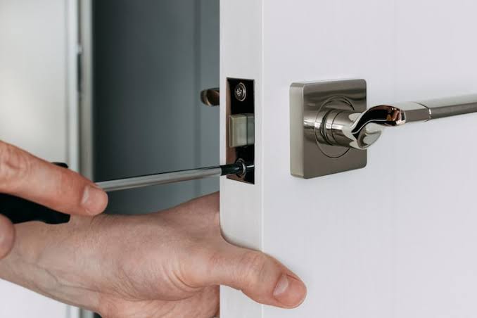 Close-up of a lock being repaired by a professional locksmith in Delaware