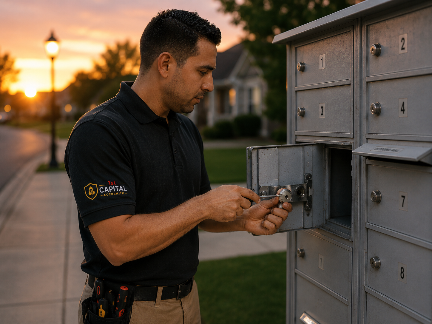 1st Capital Locksmith mailbox lock replacement service throughout Kent County Delaware