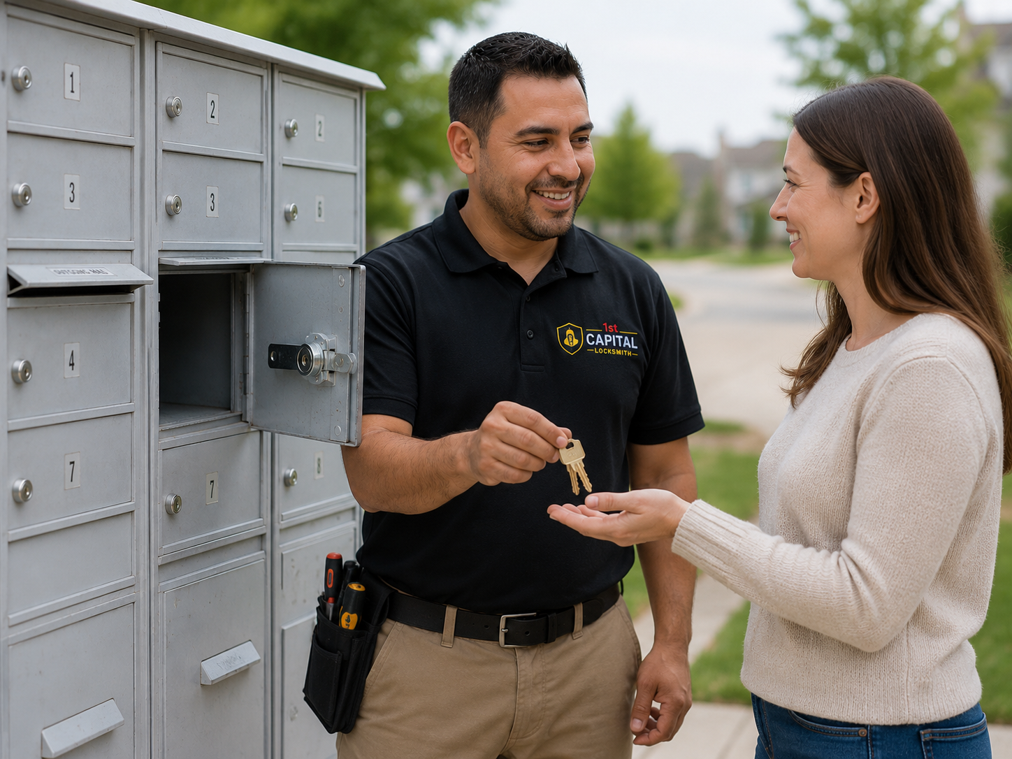 New mailbox keys provided after lock replacement in Kent County Delaware