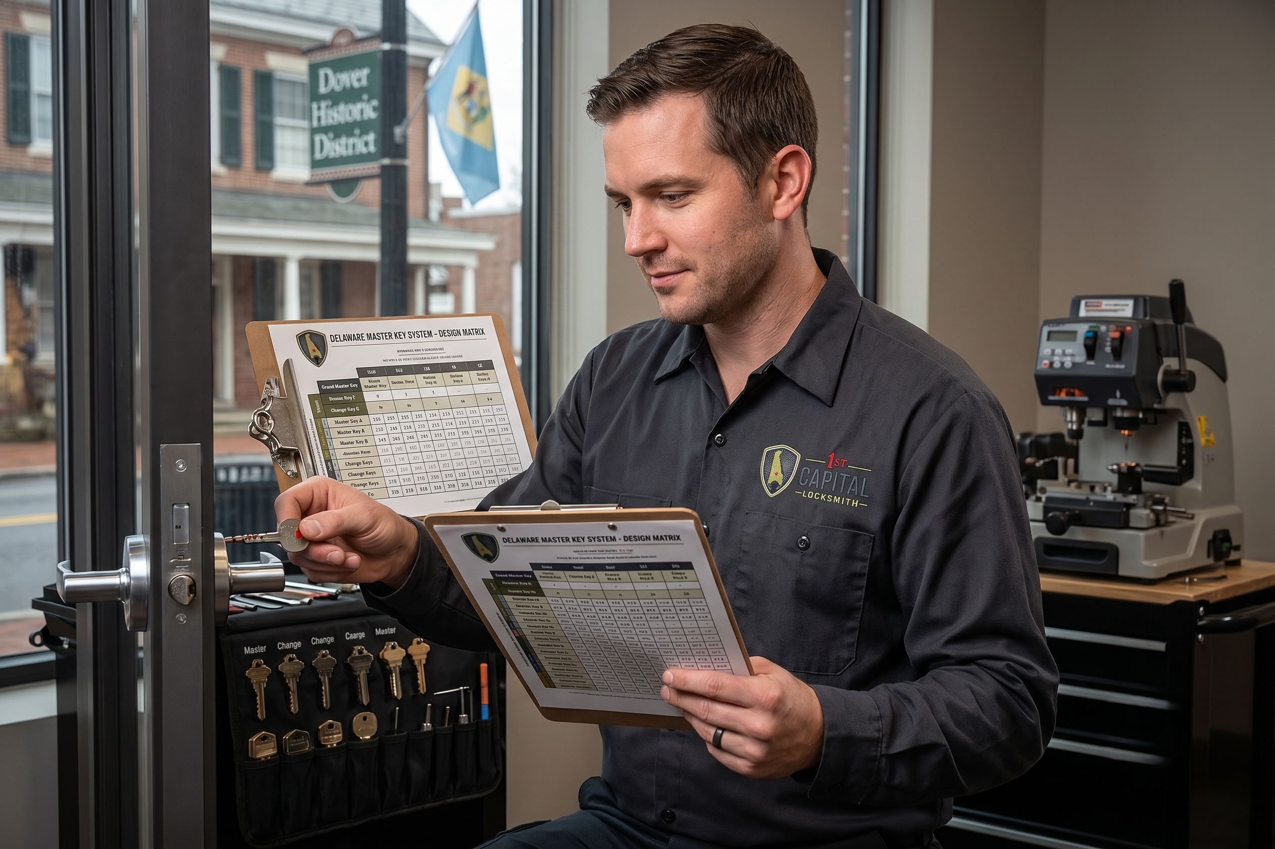 Master key system design and installation in Delaware