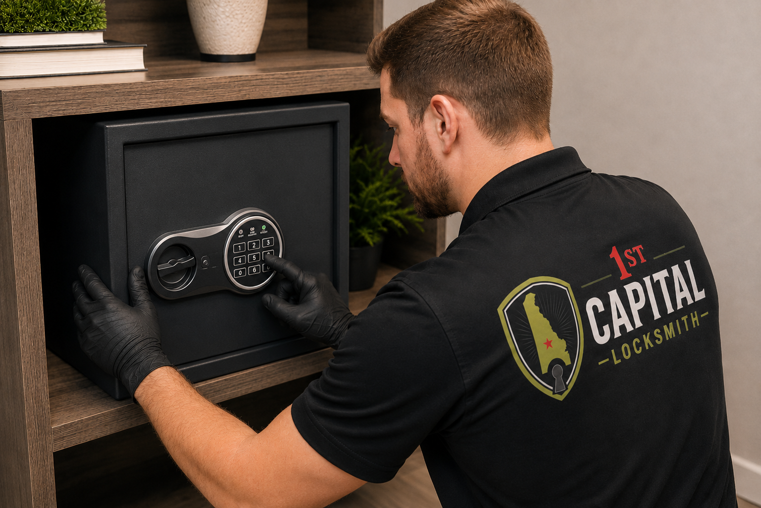 Electronic keypad safe lockout service in Kent County